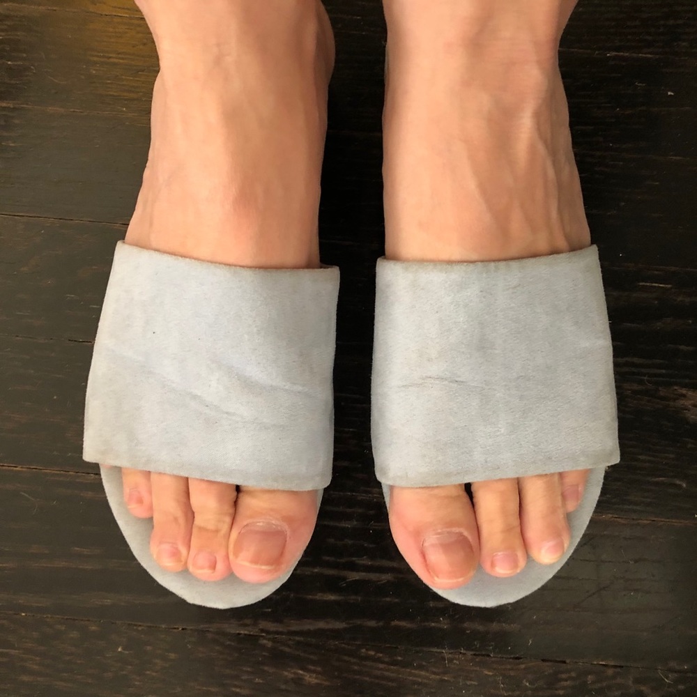 BLUE SUEDE SANDALS - Picture 2 of 3